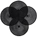 Benson Mills Transparent Round Placemats, Set of 4, Black