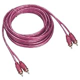 GSI GXS17 RCA 2 Channel Aluminum Shield Audio Cable, Gold Plated RCA Connector (17 ft, Purple)