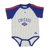 MLB Chicago Cubs Baby / Infant One-Piece Bodysuit / Romper / Onesie - Beige & Blue (Size: 24)