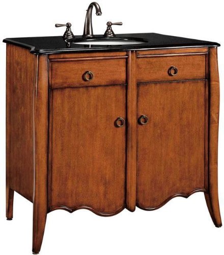 Parisian Bath Vanity 35Hx37W DARK OAK
