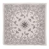 White New Paisley Bandannas W12S21D