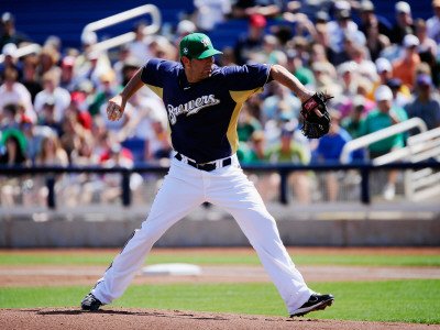 Chicago White Sox v Milwaukee Brewers, PHOENIX, AZ - MARCH 17: Prince Fielder Photographic Poster Print by Kevork Djansezian, 24x32
