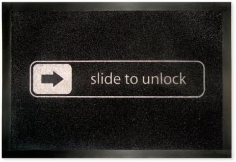 Slide To Unlock Door Mat Dirt Trapper Doormat Dirt Trapper Doormat TÃ¼rabstreifer by Knistermann