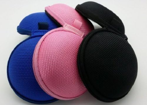 Bluecell Black/Blue/Pink Earphone in-ear Hard Case/Bag Pack of 3 Color: Black Red Blue Model: B005EVVMMA