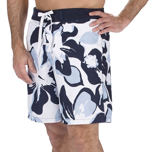 Merona Hibiscus Swim Shorts - Navy