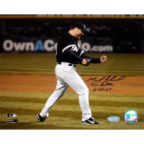 Steiner Sports MLB Mark Buehrle No Hitter Pump Fist Inscriptionription Autographed 8-by-10-Inch Photograph