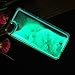 Appmax Special Design Liquid Luminous Powder Glow in the Dark Quicksand Liquid Transparent Clear Back Skin Hard Cover Case for Apple Iphone 6 & Iphone 6s [4.7 Inch] (Blue)