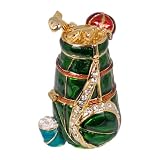 Golf Bag Shaped Jewelry Trinket Box in Czech Preciosa Crystals