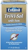 Enfamil Tri-Vi-Sol Vitamins A, D & C Supplement Drops with Iron for Infants, 50ml Bottles (Pack