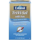 Enfamil Tri-Vi-Sol Vitamins A, D & C Supplement Drops with Iron for Infants, 50ml Bottles (Pack of 3)