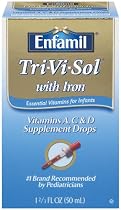 Enfamil Tri-Vi-Sol Vitamins A, D & C Supplement Drops with Iron for Infants, 50ml Bottles (Pack of 3)
From Tri-Vi-Sol
