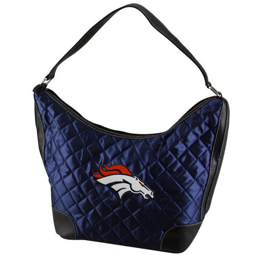 Denver Broncos Ladies Navy Blue Quilted Hobo Purse