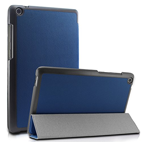 Infiland Asus Zenpad S 8.0 (Z580C/Z580CA) Smart Shell Case, Ultra Slim Lightweight Tri-Fold Stand Case Cover for 2015 Released ASUS ZenPad S 8 Z580C / Z580CA 8-Inch Tablet, Navy