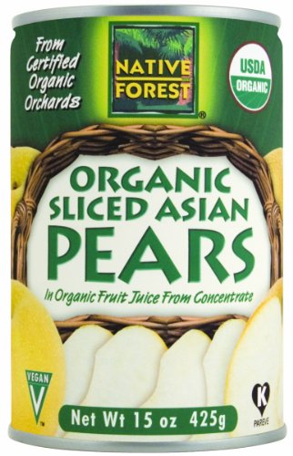 Native Forest Organic Sliced Asian Pears, 15-Ounce Cans (Pack of 6)