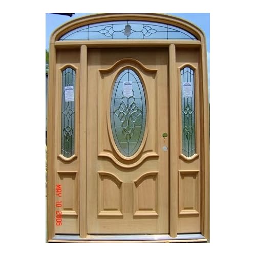 Oval Mahogany Entry Door w/ Oval Sidelights, Elliptical TransomYour