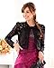 Modekini Women's Embroidery Hem Lace Long sleeves Jacket
