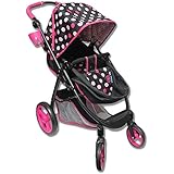 Quack Pink Lady Polka Dots Pretend Play Girls London Doll Pram Stroller Multi Function 3 In 1