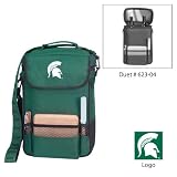 Michigan State University Duet Wine Tote - Hunter Green Digital Print