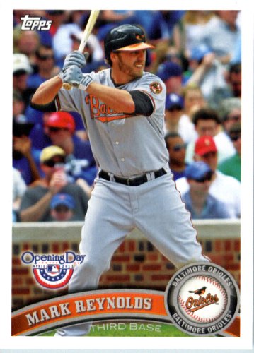 2011 Topps Opening Day Baseball Card #152 Mark Reynolds - Arizona Diamondbacks - MLB Trading Card  In A Protective Screwdown Display Case!