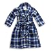 Carters Watch Your Wear - Toddler Boys Plaid Robe, Navy, Royal, Gold