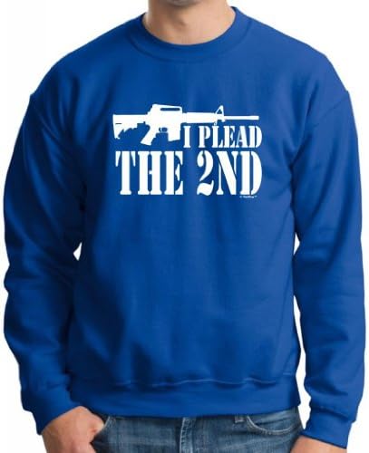 I Plead the 2nd Premium Crewneck Sweatshirt XL Royal