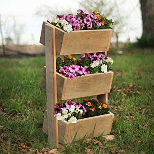 Reclaimed wood planter boxes for herbs and flowers