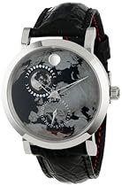 Big Sale Movado Men's 0606564 Red Label Planisphere with Black Alligator Leather Strap Watch