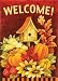 Fall Birdhouse Garden Flag