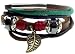 Leaf Design Leather Zen Bracelet - Adjustable, Fits 5 to 8 Inches, for Men, Women, Teens, Boys and Girls Leaf Design Leather Zen Bracelet - Adjustable, Fits 5 to 8 Inches, for Men, Women, Teens, Boys and Girls
