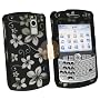 Clip-on Rubber Coated Case for Blackberry Curve 8300, Laser Black Hawaii