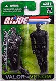 G.I. Joe A Real American Hero Valor Versus Venom 4 Inch Action Figure - Snake Eyes with Ninja Sword and Sheath Plus Sub Machine Gun