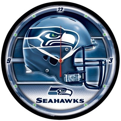 NFL 12.75 Round Clock Seattle Seahawks