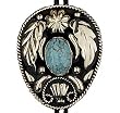 Fancy Southwestern Bolo Tie With Stone (Choice of Turquoise or Black Stone)