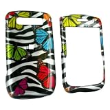 For Blackberry Curve 8900 Hard Case Butterflies Zebra