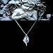 Heart Necklace Best Friend Fashion Jewelry Natural Agate Cameo Charm Make a Wish Gift (Hummingbird)