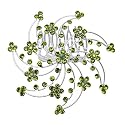 Acosta - Green Crystal Floral Spiral Hair Comb Spray
