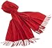 V Fraas Women's Solid Cashmink Wrap,Berry,20x80