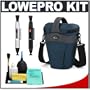 Lowepro Cirrus TLZ 25 Holster Camera (Blue) Bag/Case + Accessory Kit for Canon Rebel XSi, XS, T1i, XTi, 40D, 50D, Nikon D40, D60, D5000, D90, D300, D700, Olympus Evolt E-30, E-450, E-520, E-620, and Sony Alpha A200, A300, A350, A700 Digital SLR Cameras