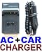 NEEWER® AC Wall Charger + In-Car Charger Adapter For Kodak V530/V603 Digital Cameras