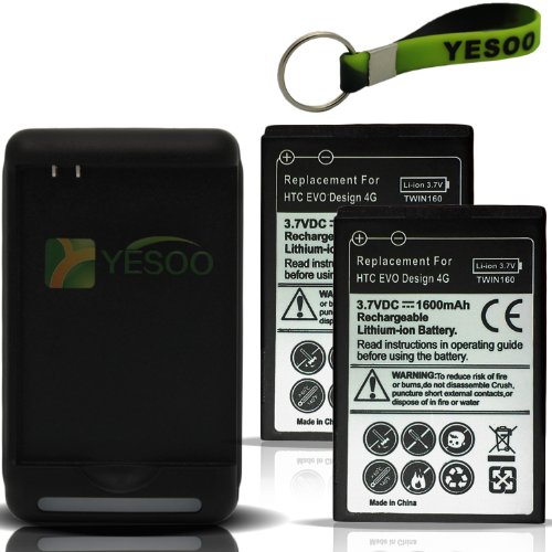 HTC EVO Design 4G Replacement Battery 1600mAh x2 Compatible with HTC EVO Design 4G only HTC EVO Design 4G Replacement Battery 1600mAh x2 Compatible with HTC EVO Design 4G only
