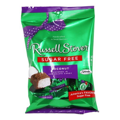Russell Stover Sugar Free Chocolate Candy Coconut, 3 oz bag (2 Pack)