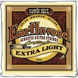 Ernie Ball 2006 Earthwood 80/20 Bronze Acoustic String Set, Extra Light (10 - 50)