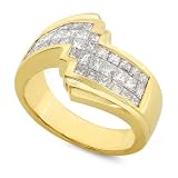 One of a Kind 1.52ctw Princess Cut Diamonds Ring GH/VS-SI