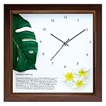 K-Art.Japan 壁掛け時計 DECLOCK Asian モンステラ プルメリア イエロー DC-1205