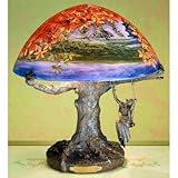 15 Inch H Parrish Reveries Reverse Painted Table Lamp Table Lamps