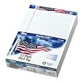 TOPS 75140 American pride writing pads, recycled, 8-1/2 x 11-3/4, legal rule, white, 12/pk