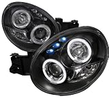 02-03 SUBARU IMPREZA LED HALO BLACK PROJECTOR HEAD LIGHTS by Spec-D Tuning