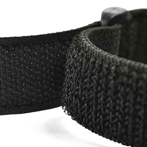 Bluecell Packed of 5pcs 12â€ Black Color Elastic Hook and Loop Reusable