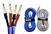 WYVERN [pair] HIFI Speaker Wire /Assembled (Banana to Banana Plugs) BLUE (9.8feet)