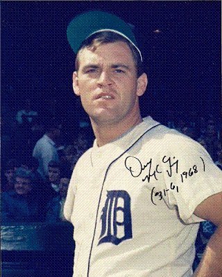 Autographed/Hand Signed 8x10 Photo Denny Mclain Detroit Tigers